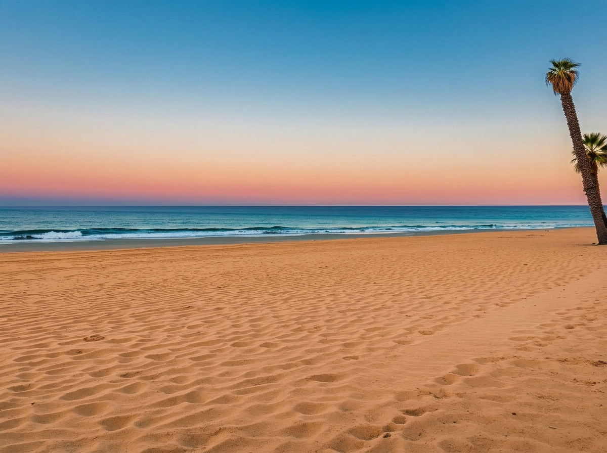 La Mata beach at sunset