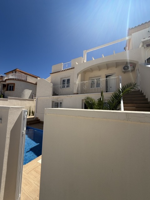 House exterior with private plunge pool and sun terrace