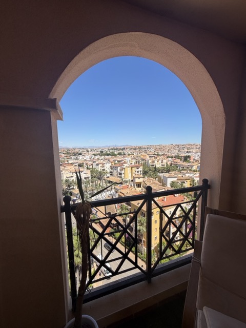 Bright Mediterranean sea view from the apartment's private terrace