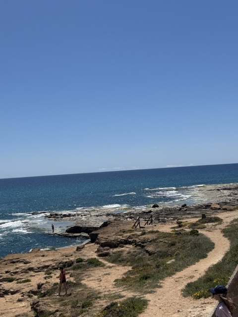 Coastal walking path along the Mediterranean