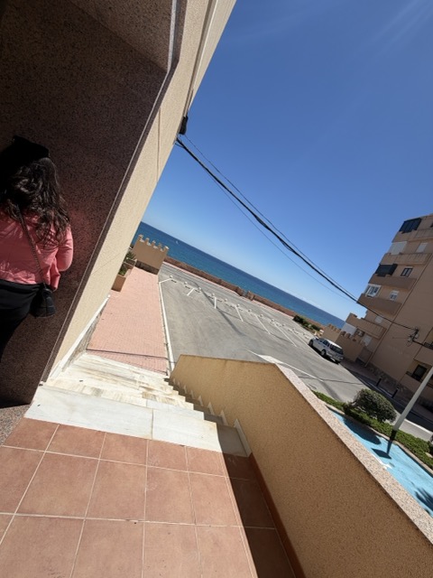 Exterior view with Mediterranean sea in the background
